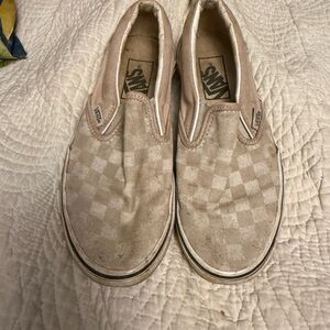 Vans Slip-On Checkerboard Sneakers - Light Pink